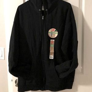 💯 NWT Hanes EcoSmart Fleece Full-Zip Hooded Jacket 🔶